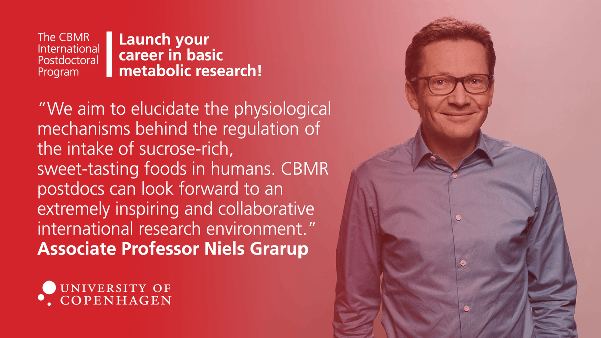 Metabolcenter's tweet photo. 👨‍🔬Apply to the CBMR International Postdoctoral Program!

Ten fellowships are available, including:

'Does Fibroblast Growth Factor 21 inhibit sweet intake and preference in humans?' with PI @nielsgrarup.

🌐https://t.co/8V16j4z2rz

#findapostdoc #AcademicChatter https://t.co/RtQjxEs6Wg