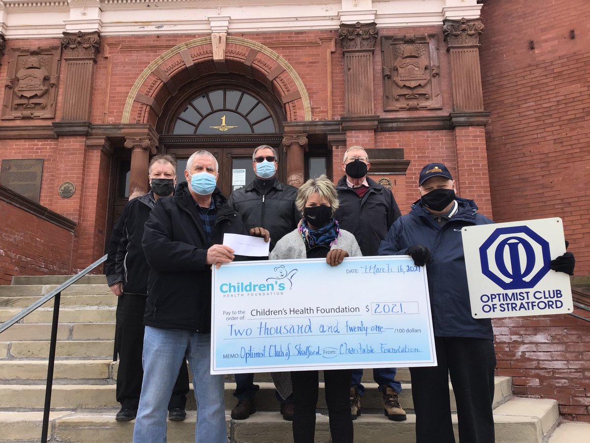 Thank you to <a href="/optimist_strat/">Optimist Club of Stratford</a> for your wonderful donation of $2021 to support Children's Hospital's Paediatric Family Resource Centre as part of the Stand By Me Campaign.

#StandByChildrens