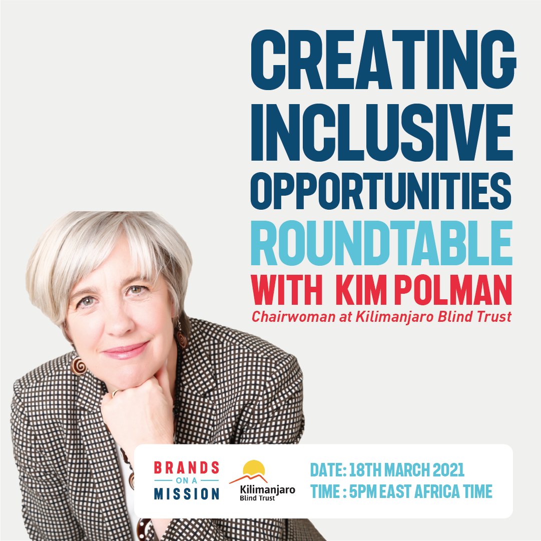 futurereboot's tweet photo. Our wonderful chair and co-founder @PolmanKim will be speaking tomorrow as part of @KiliBlind's roundtable on creating inclusive opportunities.

To sign up visit 👉 https://t.co/KRUfPPBnRp and tune in at 5pm EAT (2pm GMT)

#KBTA #ChooseToChallenge https://t.co/FSXpnx4Jms