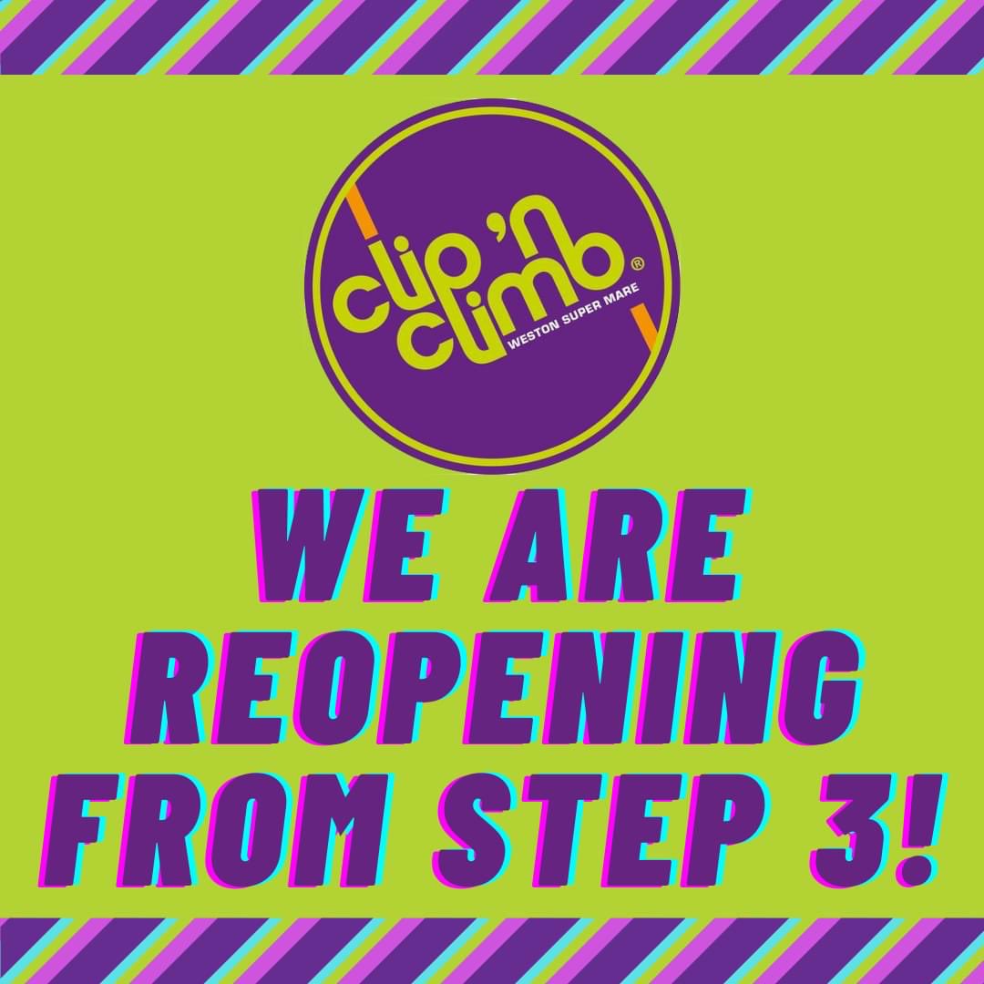 Following the Government’s ‘2021 Roadmap out of lockdown’ guidelines, we are looking to reopen our centre when the third step of restrictions are eased (Step 3) !! 

We cannot wait till we can see you all again! 

#clipnclimbwsm #cncwsm #step3