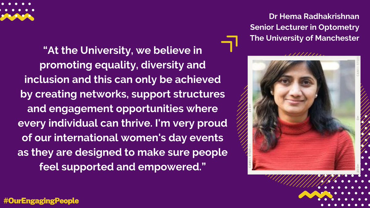 engagementmanchester (@uomengage) on Twitter photo Meet Dr Hema Radhakrishnan <a href="/hemadrk/">Hema</a> our <a href="/FBMH_UoM/">UoM Biology, Medicine and Health</a> Associate Dean for SR who is committed to leading the way towards an ever inclusive world of work & study.
As an advocate for promoting women in science, she recently won a Special Acknowledgment #NPWAward
#OurEngagingPeople Meet Dr Hema Radhakrishnan <a href="/hemadrk/">Hema</a> our <a href="/FBMH_UoM/">UoM Biology, Medicine and Health</a> Associate Dean for SR who is committed to leading the way towards an ever inclusive world of work & study.
As an advocate for promoting women in science, she recently won a Special Acknowledgment #NPWAward
#OurEngagingPeople