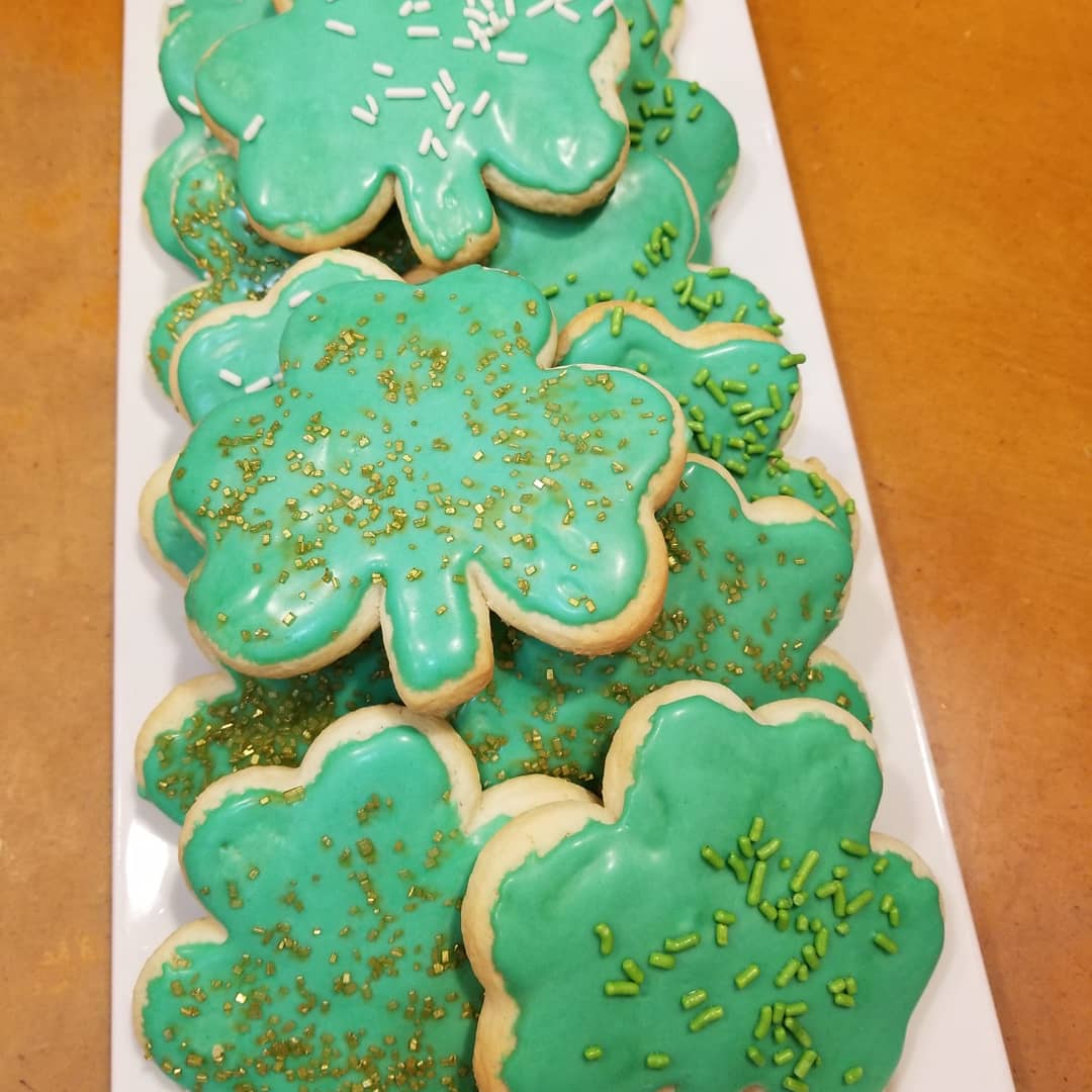 Have you got your green on today? Lots of green chazerai in the bakery today.