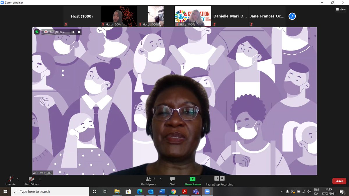 Happening now!

#CSW65 #NGOCSW65VirtualForum #NGOCSW65

'The shadow pandemic has had a massive impact on women and girls opportunities, including when it comes to peacebuilding' Lydia Zigomo
