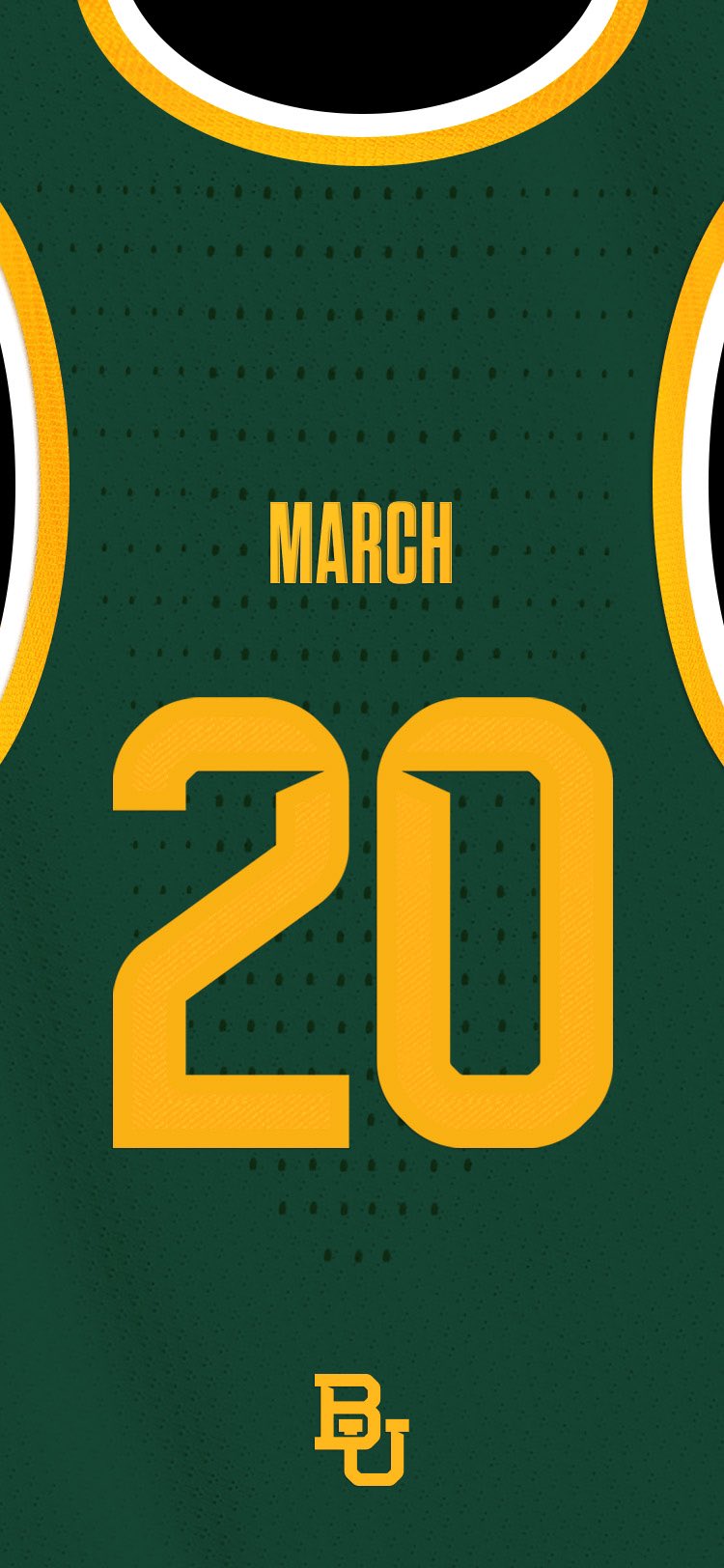 Baylor Athletics Get Ready For March Madness And Two Ncaa Title Runs With A Customized Phone Basketball Jersey Wallpaper Reply With Your Choice Of Jersey Green Or Gold Name