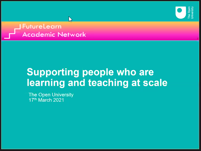 OpenTEL_OU's tweet photo. We are about to start our #OUFlan event full of very interesting talks! @OpenUniversity @FutureLearn  👇 https://t.co/RC4uzXyYCf