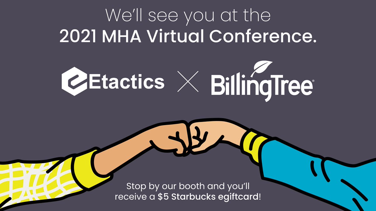 BillingTree's tweet image. Join BillingTree and Etactics at the #MHABizSummit from March 24 - March 26. If you stop by our virtual booth, your next coffee is on us. Every person that visits will receive a $5 Starbucks electronic gift card!

#MHA #pharmacy #networking