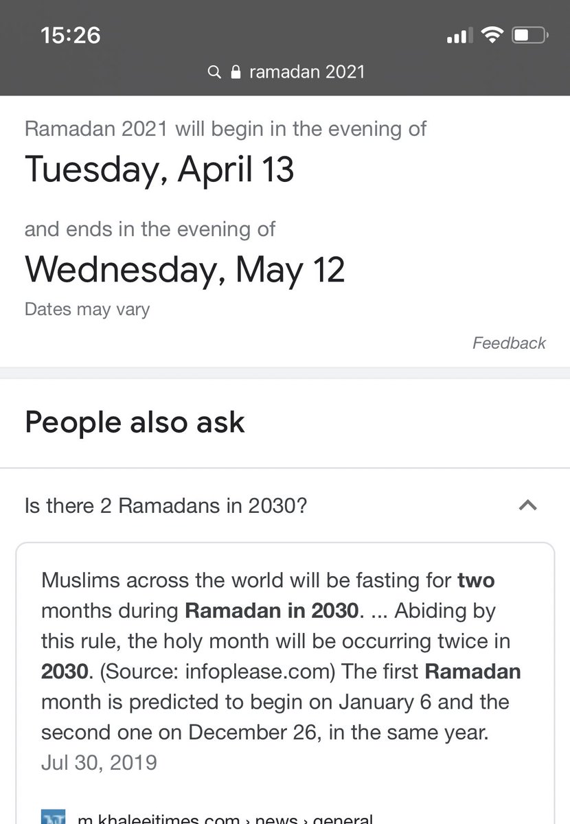 I only wanted to know when ramadan will start this year but