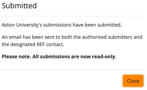BecsS1970's tweet photo. Phew. We have successfully submitted the @AstonUniversity return to #REF2021. Thank you &amp; congratulations to every single colleague (far too many to mention here) who has contributed to the return. Good luck to other unis working towards completion. On to audit &amp; review.... https://t.co/q5XP9dbqBu
