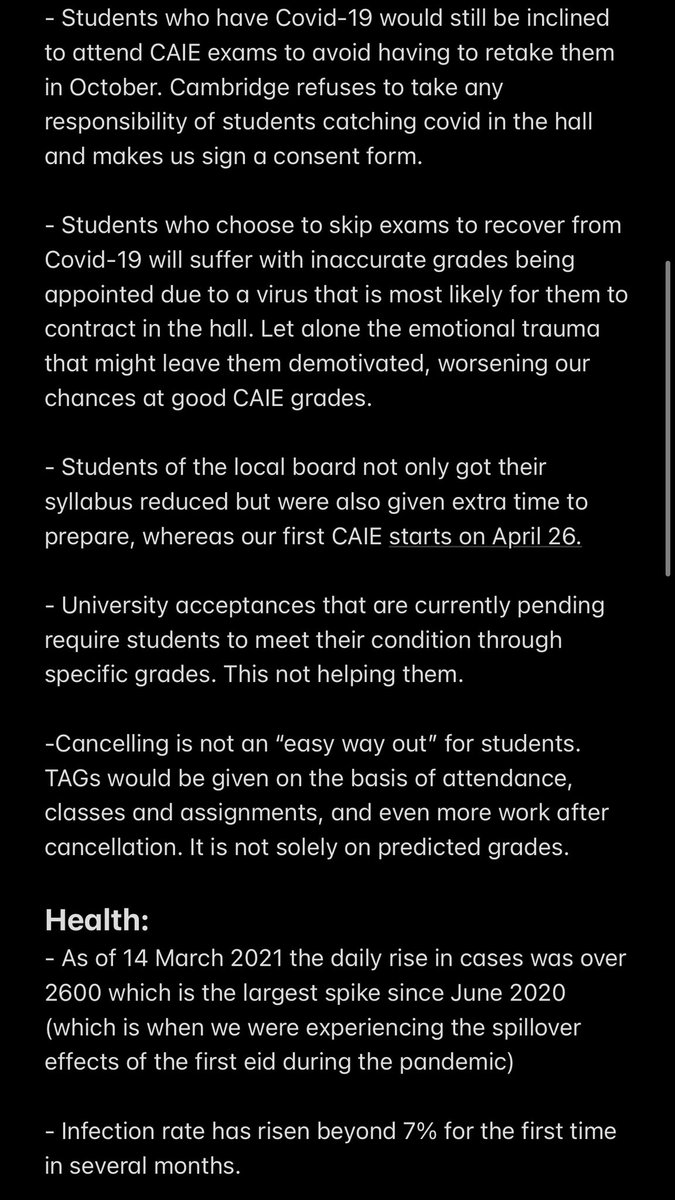 raniasadik's tweet photo. All the reasons we are speaking out for. #cancelcies21
@ImranKhanPTI @ArifAlvi  @Shafqat_Mahmood @DrMuradPTI @SaeedGhani1 @fawadchaudhry @geonews_urdu @ARYNEWSOFFICIAL @ShahzadYunasPTI @shazbkhanzdaGEO 
Please circulate these around. 
@CancelCaie2021 @cancelcie2021 @CaieMay https://t.co/yUxIgg9ymt