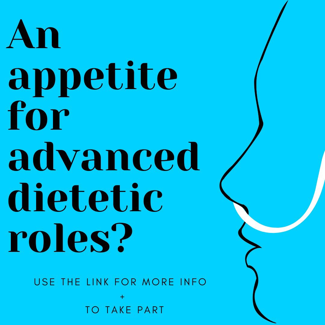 ODietetics's tweet image. Are you a #dietitian with an opinion on #advancedpractices ? Any time you can give to complete a survey on dietetic role advancement for NGT placement would be appreciated! bcu.onlinesurveys.ac.uk/registered-die… @BcuDietetics @BDA_Dietitians @BDA_PENG @BAPENUK