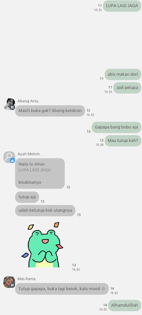 yukngudang's tweet photo. Guys karena udah dapet mandat dari Ayah CEO, Angkel Johan, Mas Rama dan Abang Arsa pamit undur diri yaaa. 

Buka lagi kalo mood. 🤗

Have a nice day! https://t.co/gR0vGaGlcf