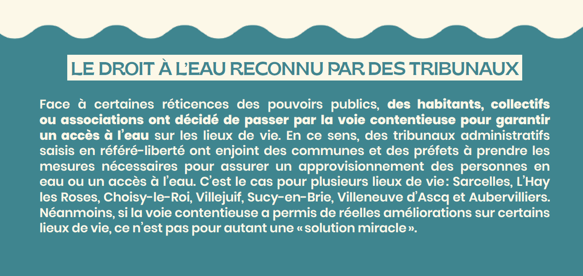 Avant le confinement, 77% des bidonvilles et squats n’avaient aucun accès à l’#eau sur site. 

Grâce à l'action des #assos, des communes et de décisions de justice, de nombreux lieux de vie ont été reliés à l’eau potable en 2020 en France ! 🤝💧
