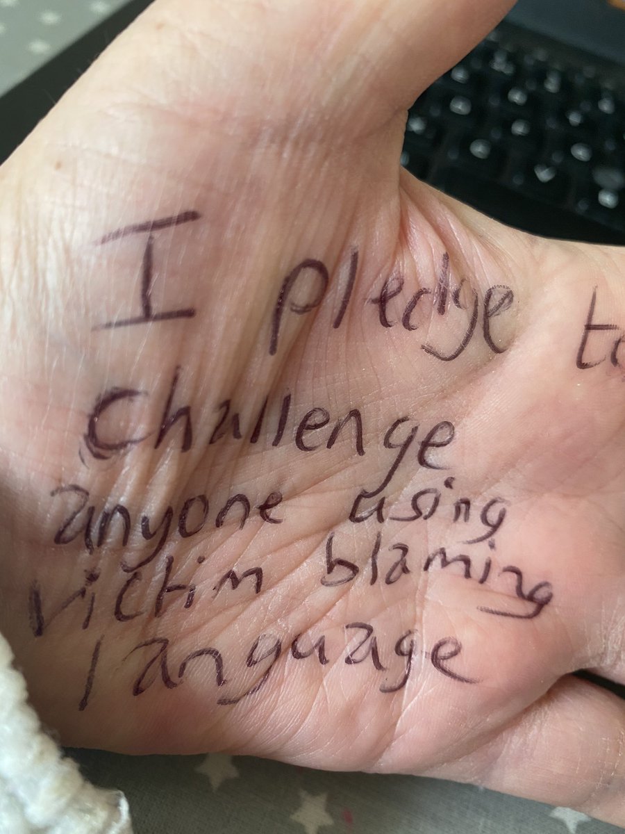 My personal pledge for #CEADay2021 I will challenge anyone using victim blaming language. #NatWorkGroup #ChildExploitation #WatchYourLanguage @SomersetFT