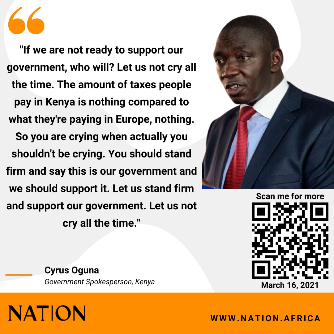 Cyrus Oguna asks Kenyans to stop complaining about taxes, says the amount of taxes they pay is nothing compared to what people pay in Europe.