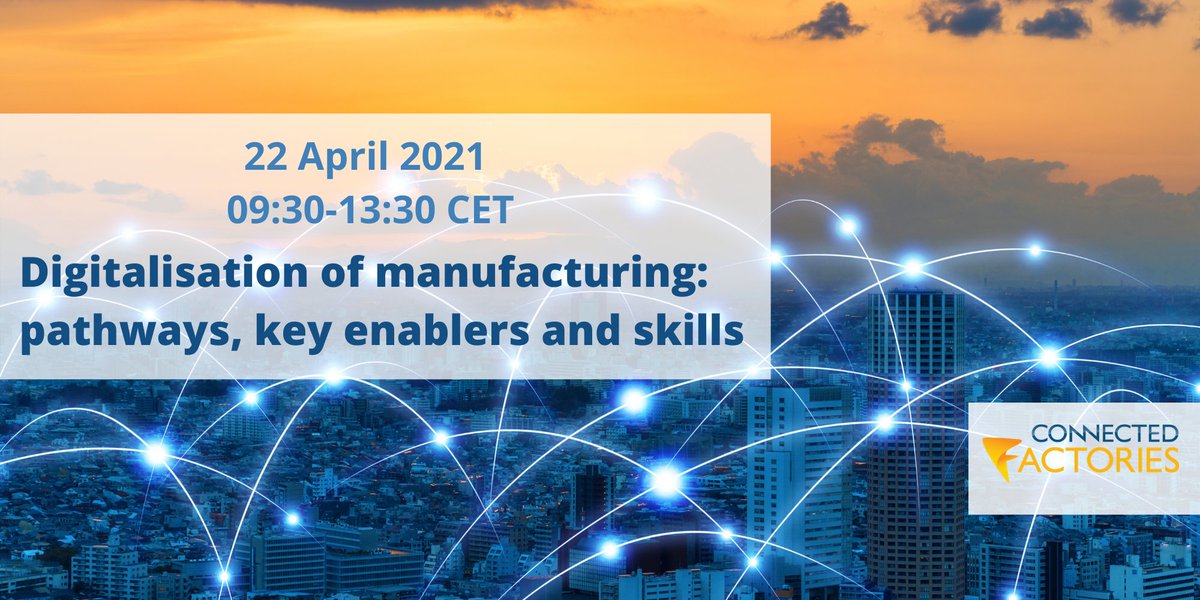 C_Factories's tweet photo. 𝐉𝐨𝐢𝐧 𝐮𝐬 on 22/4!  We will explore🧐:

💡ConnectedFactories' news
🗣️ Inspiring cases and demonstrators 
📚The importance of key enablers and cross-cutting 
      factors

📝Register here 👉https://t.co/UhlYBN1yI1

More information will come up soon! https://t.co/rEClUfMKWv