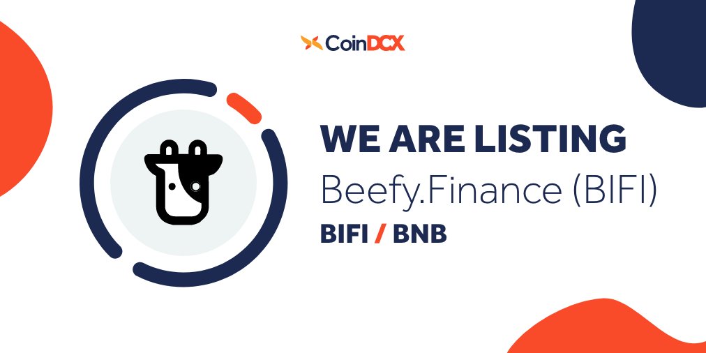 CoinDCX's tweet image. 📢 We are happy to announce the listing of #BIFI on CoinDCX.

Trading for Beefy. Finance #BIFI token is live 
👉 You can start trading now! coindcx.com/trade/BIFIBNB

#TryCrypto @beefyfinance
