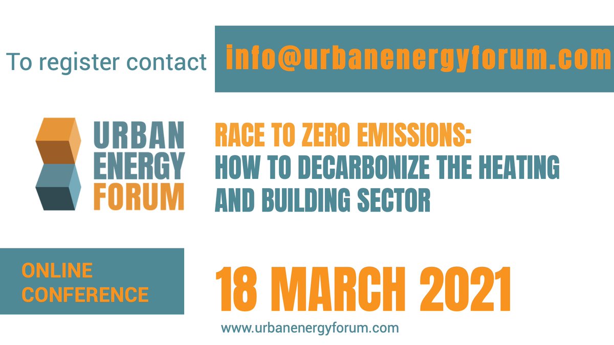 UEFBerlin's tweet photo. Don't forget: Tomorrow's the day of this year's Urban Energy Forum. The program is full of renowned, international speakers talking about their solutions to #decarbonize the #heating &amp; #building sector. Be part of the discussion and register by texting ➡️info@urbanenergyforum.com https://t.co/bTJCdNamfR