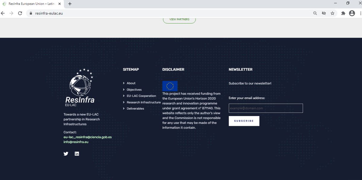 ResInfraEULAC's tweet photo. ‼️ This month the first newsletter of the #ResInfra project will be released, with all its news and progress! Subscribe in our website to receive it in your email, simply scroll down on the page and enter your email address✍️
https://t.co/jQHFzhCGHC https://t.co/5qBGS36Ks1