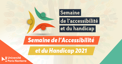 UParisNanterre's tweet photo. 🚦 #SAH2021 Semaine de l'accessibilité et du handicap

Tou·te·s concerné·e·s, tou·te·s mobilisé·e·s : nous avons le plaisir de vous convier à la SAH organisée en ligne du 22 au 26 mars !
Au programme : portes ouvertes, formations, débats, forum et bien + !
https://t.co/f0D38mcTxW https://t.co/LseA83AZtU