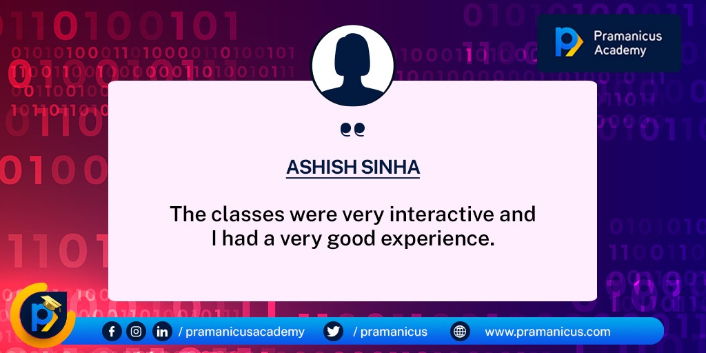 pramanicus's tweet image. Hi Ashish! We at Pramanicus Academy feel delighted to hear such kind words from you. It&apos;s been a pleasure to have contributed in your tech knowledge.

#StudentDiaries #pramanicus #testimonial #program #online #training #live #Placement