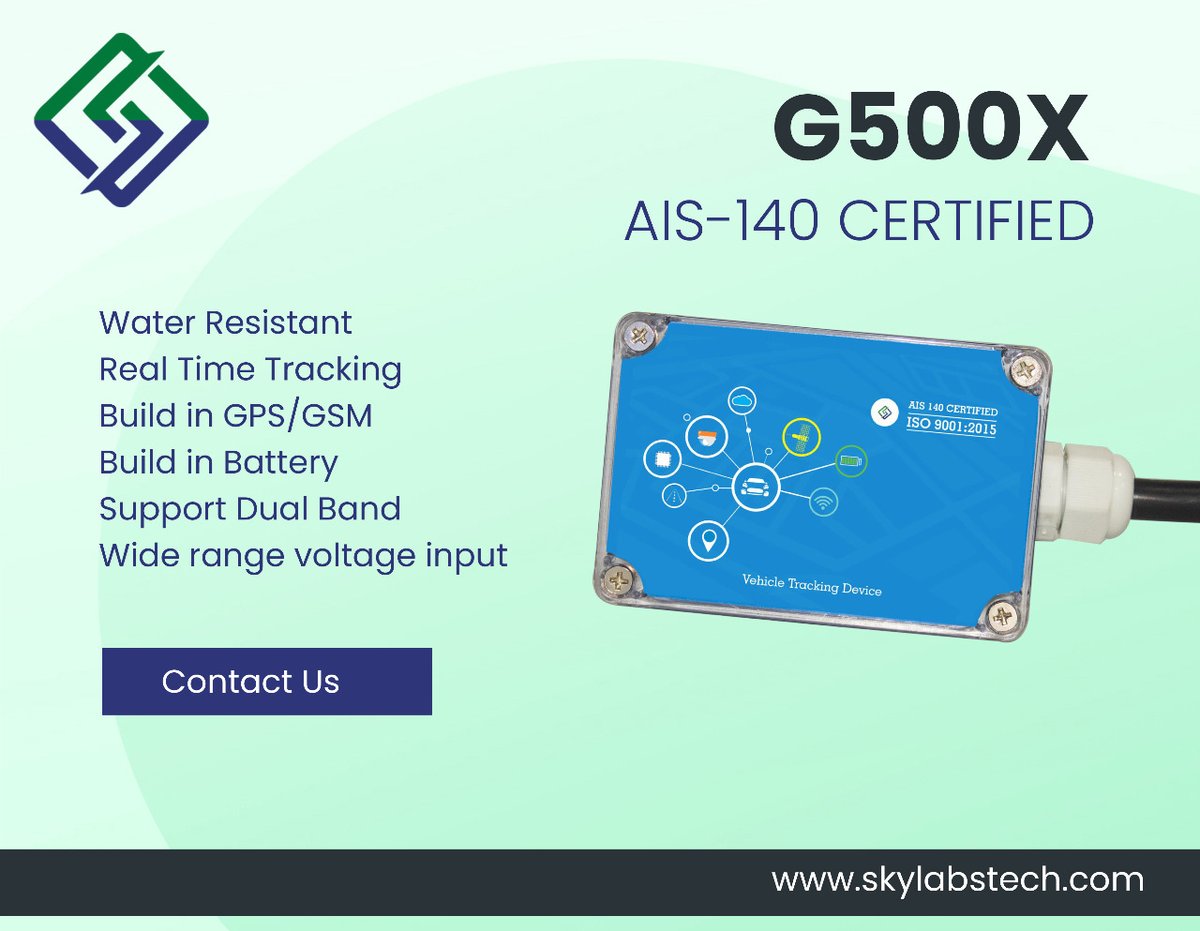 Skylabstech's tweet photo. Skylabs has launched a market leading AIS140 approved GPS tracking device in India..
Visit Us: https://t.co/fn2bWqtXFV
#GPSsolution #gpstracking #RealTimeTracking #TrackingDevice #waterresistant #GPS #GSM #technology #trackingservices https://t.co/hdr6r5UGTT