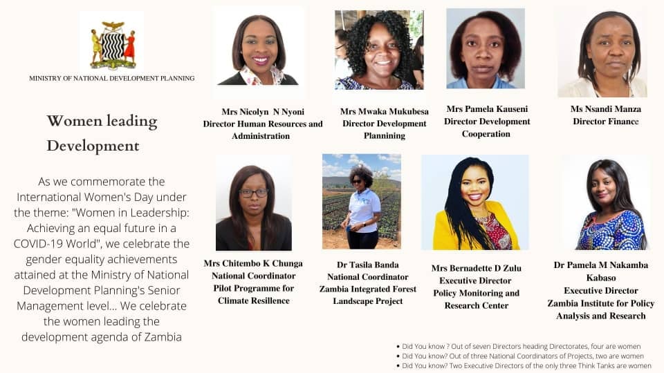 ZIFL_P's tweet photo. We celebrate our National Project Coordinator Dr @tasilabanda and other women leading the development agenda of Zambia. Wishing these trailblazers success as they pave way for other women to ascend to leadership and decision-making portfolios https://t.co/okQKE4kmv4