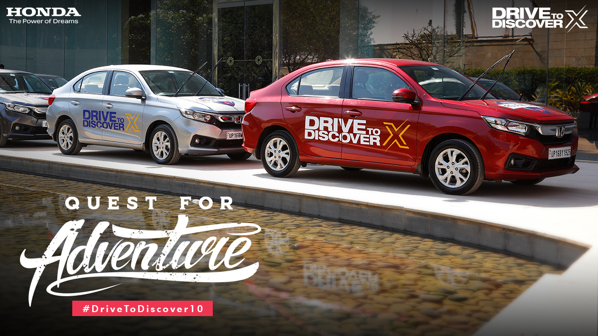 HondaCarIndia's tweet photo. Recap: Day 1 of #DriveToDiscover10
The cars all lined up for the Amaze-ing journey that lay ahead. As our engines revved with excitement, the flag was waved and off we went on our #QuestForAdventure! https://t.co/SI1KhVAeWy