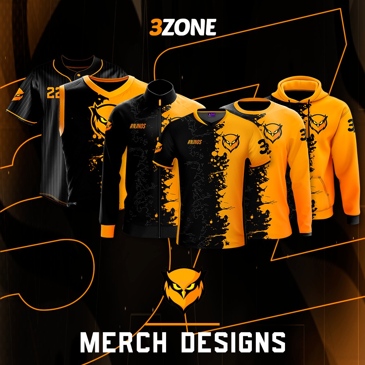 maintenancex3's tweet photo. Presenting the 2021 Merch Designs for 
@NJNightOwls 
 
Designed &amp; Produced by 3ZONE APPAREL

ONLY IN: https://t.co/E2JljL2nlL https://t.co/aggKa75JuP