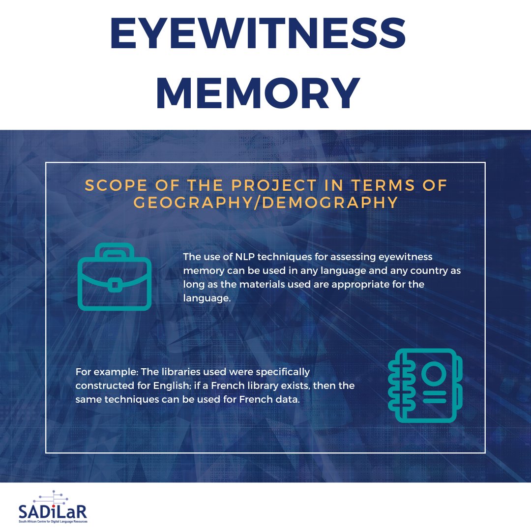 SADiLaR_ZA's tweet photo. Scope of the Eyewitness Memory Project in terms of geography/demography.
Read all about it at https://t.co/Jxg6olaV2u
OR head on over to YouTube and watch the video for more information https://t.co/oiycMK2raS
#sadilar #eyewitnessmemory #project https://t.co/UHzFD1husi