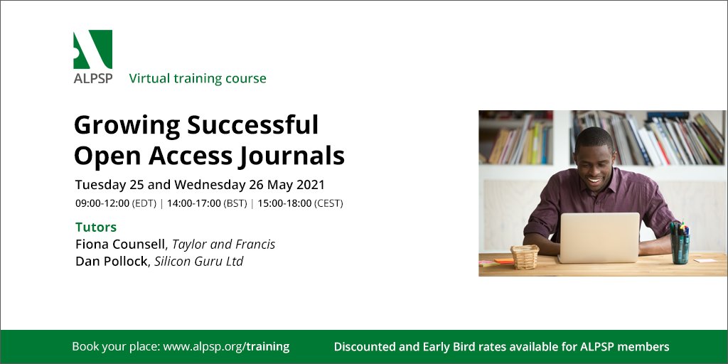Learn from the experts tutoring our Open Access course, Fiona Counsell, Taylor &amp; Francis and Dan Pollock, Silicon Guru. Book your place. #scholcomm #training #publishing #OA #OpenAccess #Journals <a href="/FionaCounsell/">Fiona Counsell</a> <a href="/tandfnewsroom/">Taylor&Francis News</a> ow.ly/9tvG30rydK8