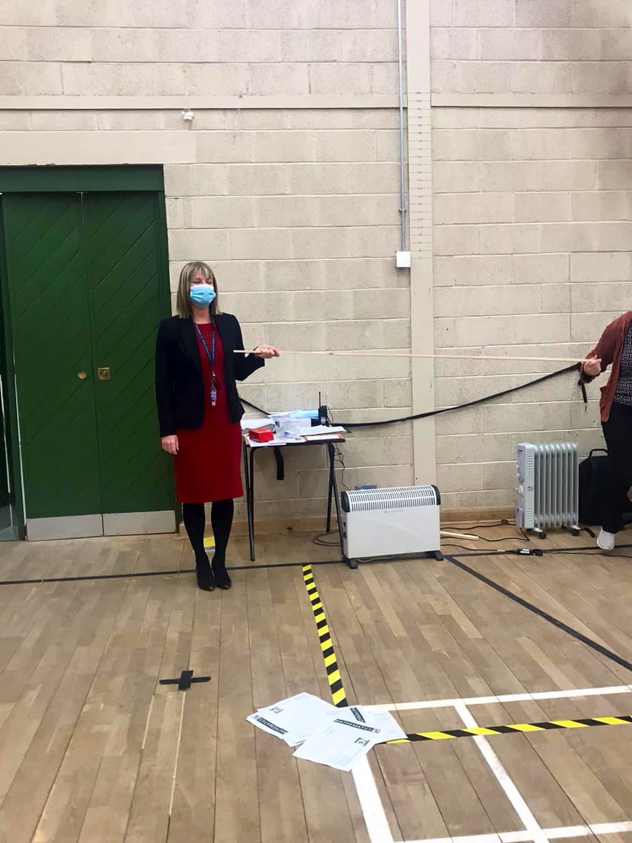 perthacademy's tweet photo. @LeishmanCarole our Business Manager giving the S3 the 2m talk! ‘Keep everyone safe, 2m is more than you think it is!’ #caringcommunity #2mdistancing #phasedreturn https://t.co/HjWCcd1OSG