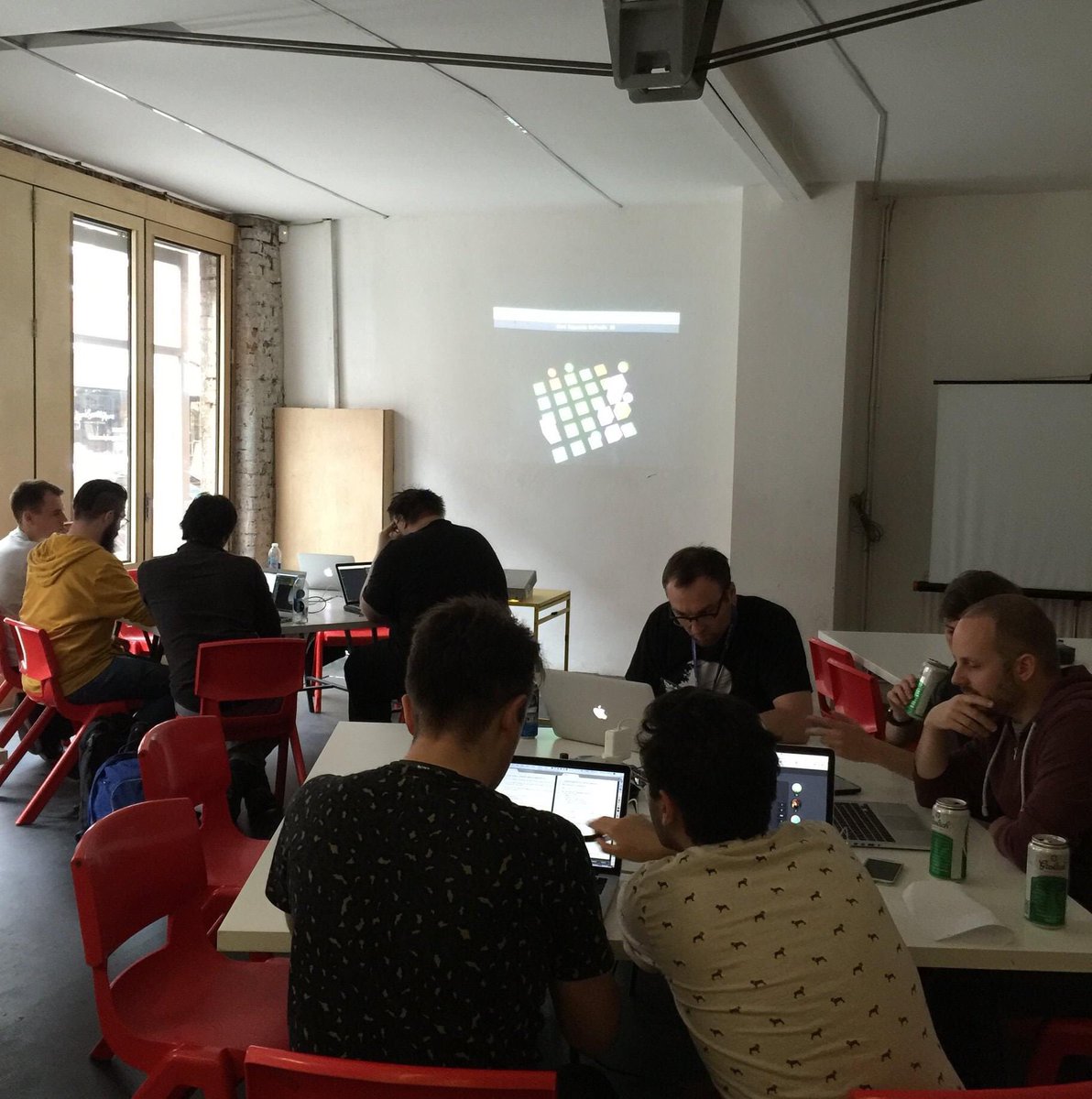 martinrue's tweet image. Throwback to some of the group coding games we ran at @manc_js. Code & Conquer was my favourite, where people compete in teams to win/steal new territory on a shared 2D grid.