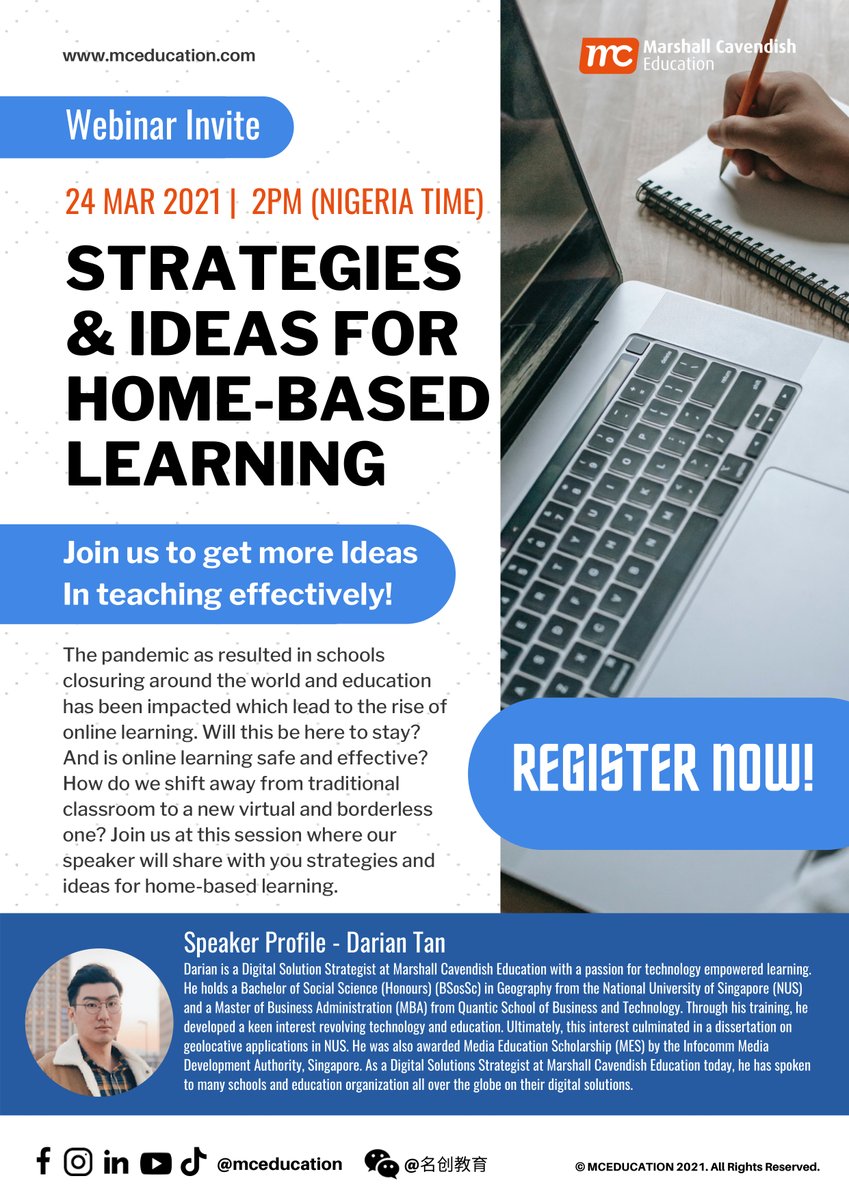 MagdielEdu's tweet photo. Strategies and Ideas for Home-Based helps parents and teachers get the best out of their learners during home learning situations. Click to https://t.co/tXDSuukuAN to register https://t.co/BEgkeD0Apq