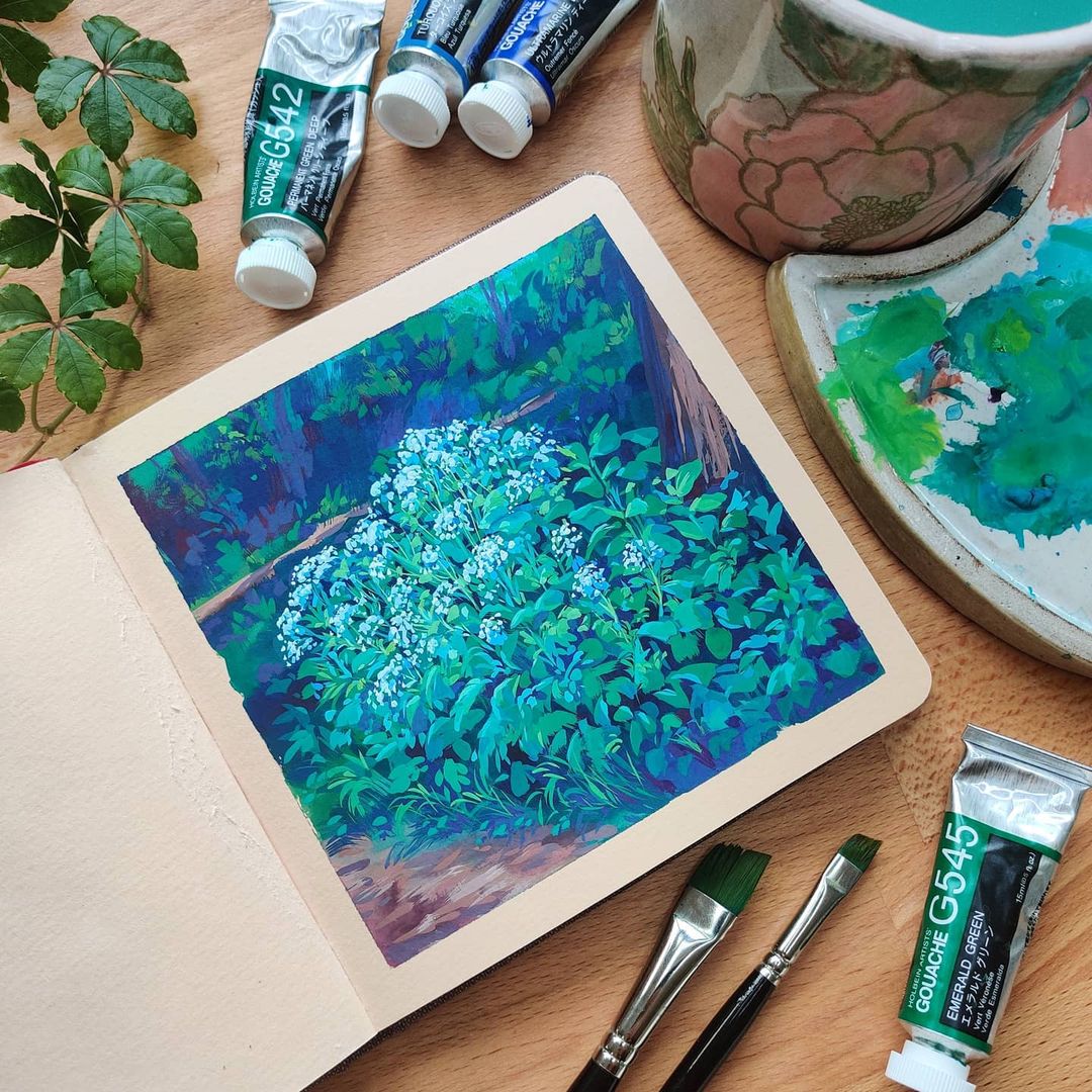 maddybellwoar's tweet photo. I never get tired of painting these flowers 🥰🌿💕✨ https://t.co/7bOH1ais4m