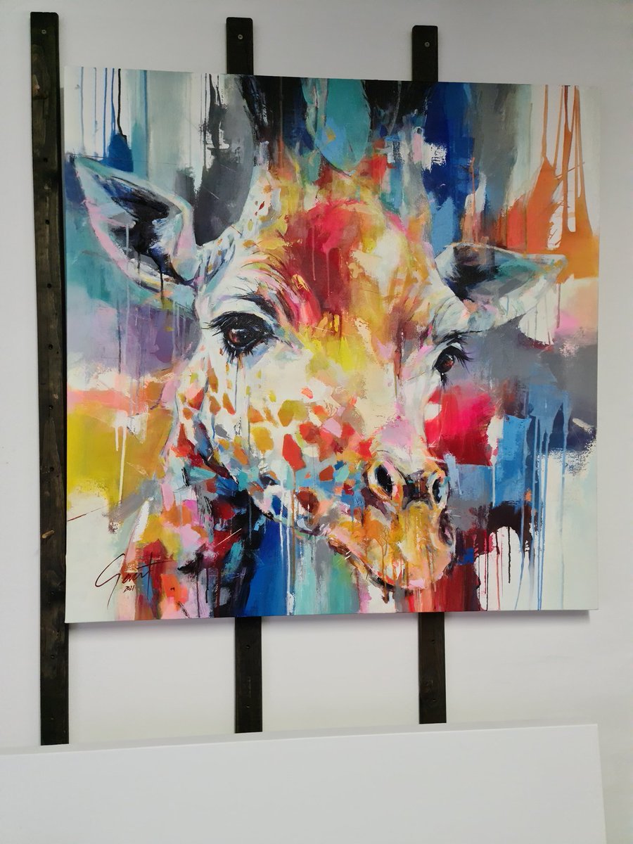 ArtistGerart's tweet photo. Comissioned art piece - 1.1m x 1.1m There is just something so special in those eyes #giraffe
Bright color, yet so calming!
#artist #art #designer #Interiors #interiordesign #painting #paint #commission #gerart https://t.co/RX5KCsI9hO