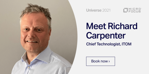 MicroFocAl's tweet photo. At #MicroFocusUniverse, happening March 23-25, book a meeting Richard Carpenter, Chief Technologist, #ITOM for a technical conversation on see how to transform into an agile, services-driven organization. https://t.co/zYWovsiH1a #TeamMicroFocus https://t.co/NNn9sGtcRP