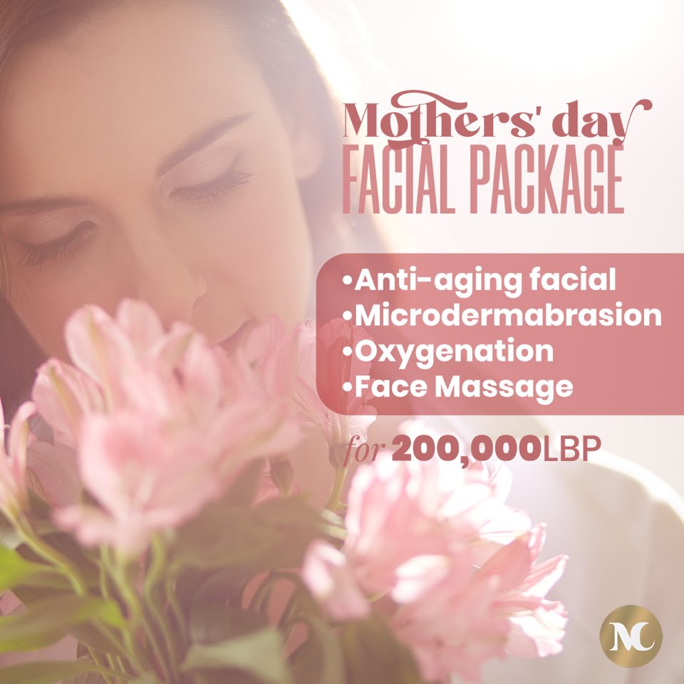 micheletcolette's tweet photo. Give your MOM the glow she deserves and pamper her with our Facial Treatment Package for only 200,000 LBP.
Happy Mother’s Day 🌸 https://t.co/fizeJVkpcy