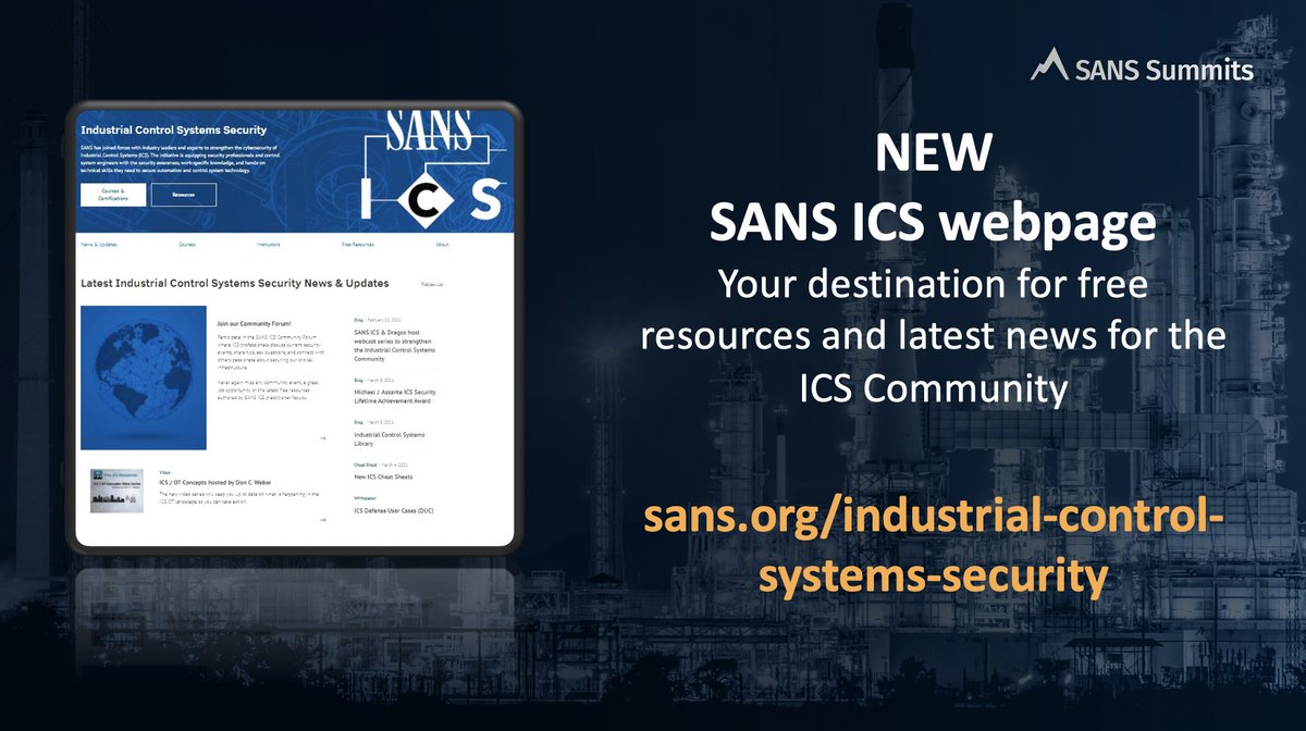 SANSICS's tweet image. Our ✨BRAND NEW✨ #ICS landing page has all of our free resources in one, beautiful place!

Check it out here: sans.org/u/1bOi