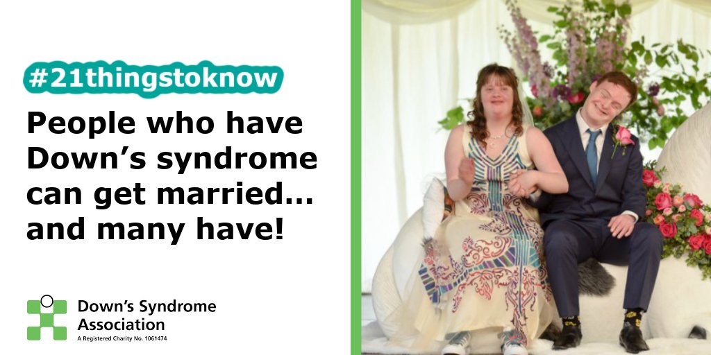 DSAInfo's tweet photo. #21thingstoknow about #Downssyndrome | No. 17

People who have Down’s syndrome can get married… and many have! 🔔 https://t.co/YbyiDR0q2j