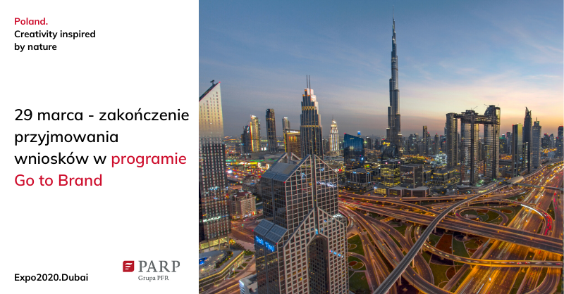 ExpoPL's tweet photo. 🔔Zostało jeszcze tylko 1⃣2⃣ dni na zgłaszanie wniosków do programu "Go to Brand", który umożliwia promocję marek produktowych na rynkach ZEA🇦🇪 i innych krajów Zatoki Perskiej.
Szczegóły: https://t.co/lERL3jher9
#PolandAtExpo #ExpoPL #Expo2020 #GoToBrand #PARP https://t.co/8UeA8B7FR1