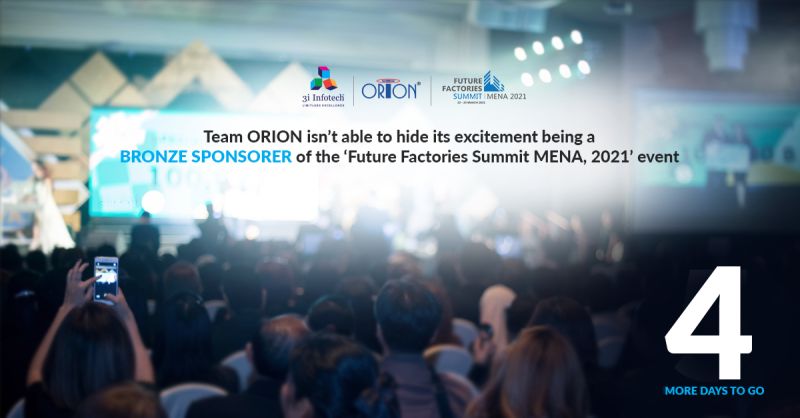 3i Infotech's ORION™ ERP is one of the bronze sponsorers of 'Future Factories Summit MENA 2021', a global technical event, held at Dubai, UAE on trends prevailing in the #manufacturingindustry from 22 - 23 March, 2021. Register now: bit.ly/38HwtFA
#orionerp #Industry40