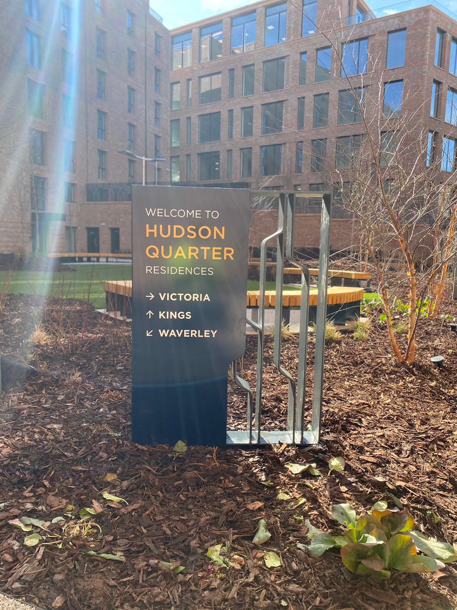 blueraptorsigns's tweet photo. Recently finished this awesome project at Hudson Quarter in York for @CaddickGroup A selection of Halo Illuminated Copper Effect Lettering and Fabricated Illuminated Totems with exposed metalwork. https://t.co/f7g0TrfPSl