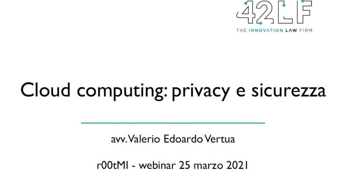 affronteremo con Valerio Vertua durante un r00tMi night talk il tema "Privacy e Sicurezza dei servizi Cloud". Vi aspettiamo! m.youtube.com/watch?v=2bpCJ4…