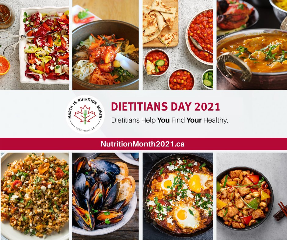 Dietitians Day recognizes dietitians as regulated health care professionals, committed to using their specialized knowledge and skills to support healthy living for all Canadians.  Shout out to all dietitians on this day!!! #DietitiansDay