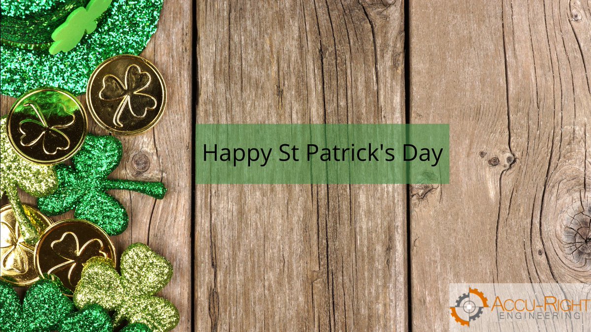 Happy St Patrick's Day from all at Accu-Right!

Here's a fact about St Patrick's Day:
Did you know shamrocks are used as St Patrick used it to explain the Holy Trinity to the Irish people?

go raibh lá maith agat! - Have a good day.

#StPatricksDay #Accuright #Engineering