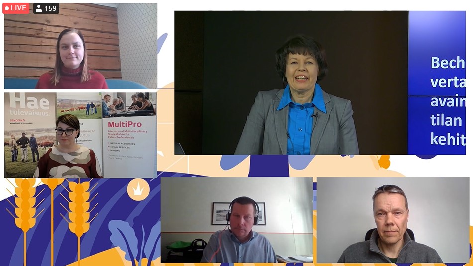 Näköjään ollaan taas siellä missä tapahtuu: tällä kertaa <a href="/katipar/">Kati Partanen</a> taustalla tukena <a href="/AgriHubi/">AgriHubi</a> tulosstudiossa esittelemässä parempaa puoltani <a href="/SavoniaAMK/">SavoniaAMK</a> n rollupissa. 😉