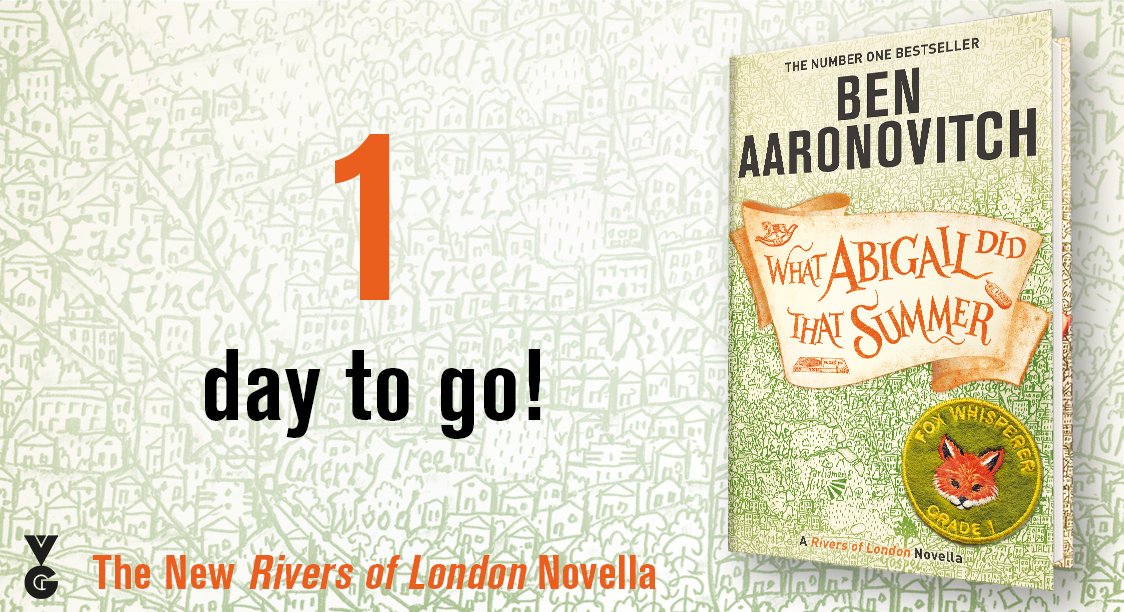 Gollancz (@gollancz) on Twitter photo One day to go until WHAT ABIGAIL DID THAT SUMMER from <a href="/Ben_Aaronovitch/">Ben Aaronovitch</a> is out!
Over the next few days members of Team Aaronovitch will be placing copies in parks in London 🌳
We'll share clues to where they are, starting from this lunch. Stay tuned! bit.ly/WhatAbigailDid… One day to go until WHAT ABIGAIL DID THAT SUMMER from <a href="/Ben_Aaronovitch/">Ben Aaronovitch</a> is out!
Over the next few days members of Team Aaronovitch will be placing copies in parks in London 🌳
We'll share clues to where they are, starting from this lunch. Stay tuned! bit.ly/WhatAbigailDid…