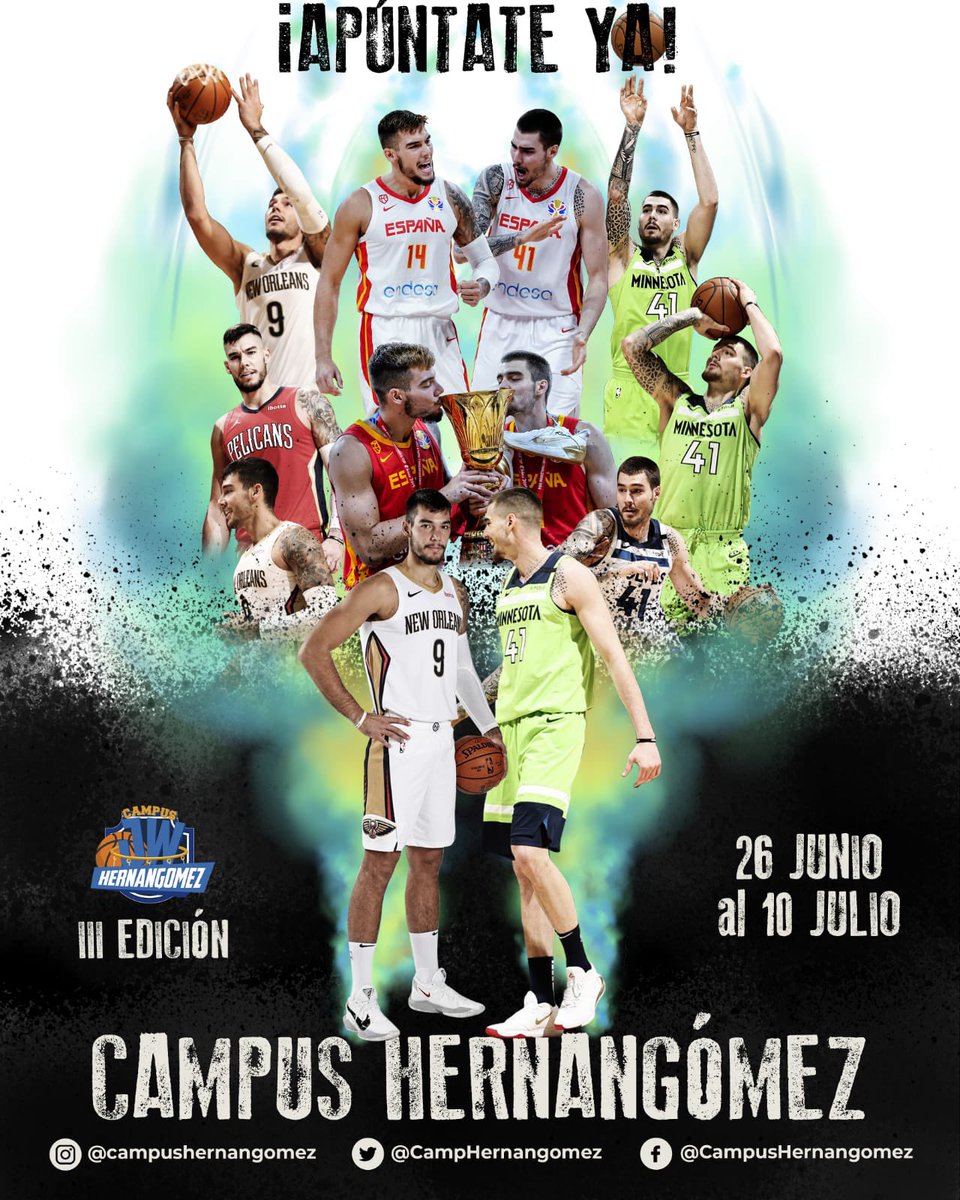 Os recordamos que está abierta la inscripción🤩🤩🤩 
Sois much@s los que ya os estáis apuntando y no podemos estar más agradecidos por vuestra confianza un año más❤️🙌🏻
🏀¡Apúntate YA!🏀
Toda la información en nuestra página web, link en la biografía▶️