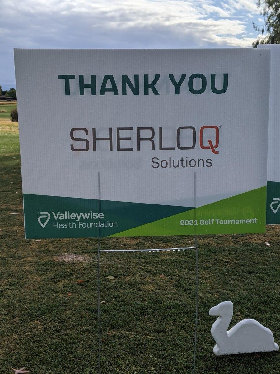 SHERLOQSolution's tweet photo. SHERLOQ would like to say thank you to the  Valleywise Health Foundation team for putting on a great event at Camelback Golf Club. https://t.co/cixJSj7blt