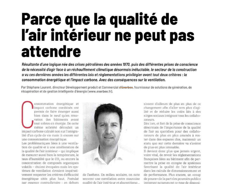 💰 19 milliards d’euros ! C’est le coût par an de la mauvaise qualité de l’air intérieur en France. 

📰 Découvrez la tribune de Stéphane Laurent, dans le numéro de février 2021 de la <a href="/revue_CFP/">Chaud Froid Performance</a>  ! 

➡ bit.ly/37NNE7N

#MadeInFrance #ObjetsConnectés #IoT #QAI #Energie